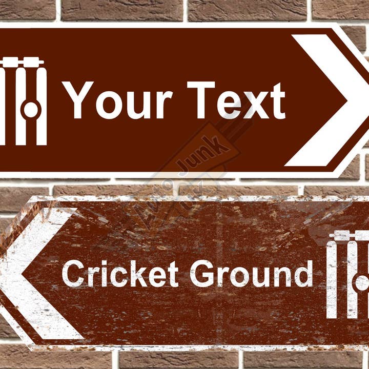 Personalised Cricket Road Sign for wholesale by Auto Junk UK Ltd