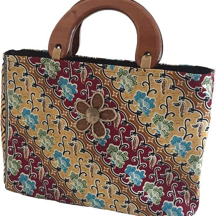 OMA - Eclectic Home - Wholesale Tote Bag - Women's - Batik Fabric Vintage Bohemian Tote Bag Purse - Multi Color