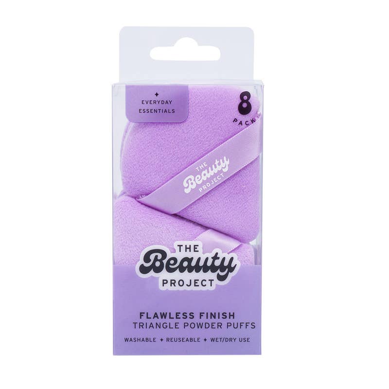 Deluxe Import Trading - Wholesale Makeup Sponge/Blender - The Beauty Project Flawless Finish Triangle Puffs 8pk Purple0