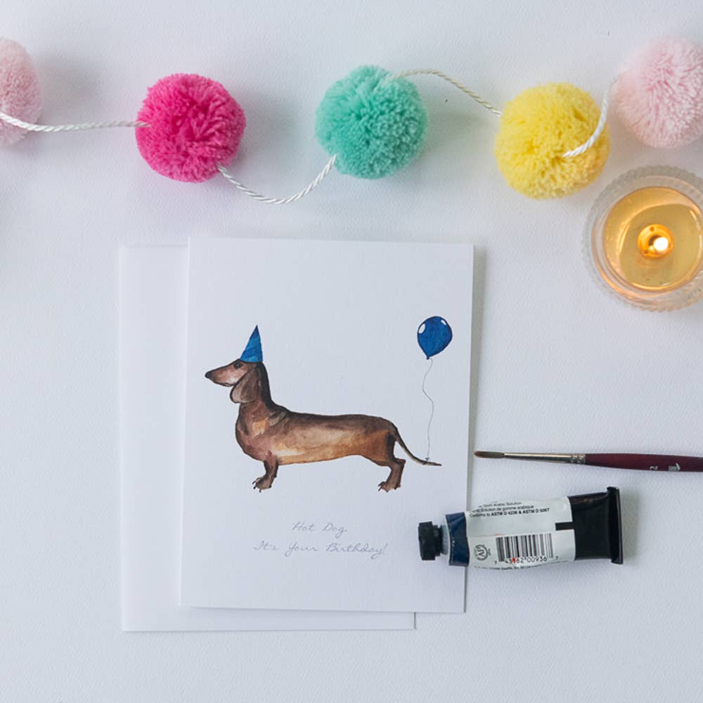 Finding Silver Pennies - Wholesale Birthday Card - Dachshund Birthday Card | Watercolor Dog Greeting Card3