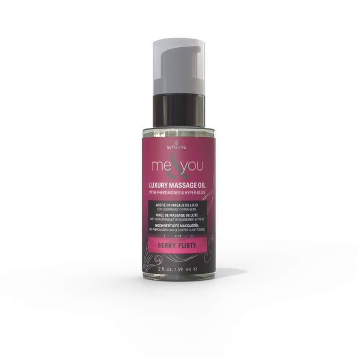 Sensuva - Wholesale Massage Oil/Gel - Me & You Pheromone Infused Massage Oil- Berry Flirty 2 oz.
