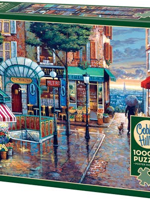 Rainy Day Stroll 1000 Piece Jigsaw Puzzle - Poster Included for wholesale by Cheatwell Games