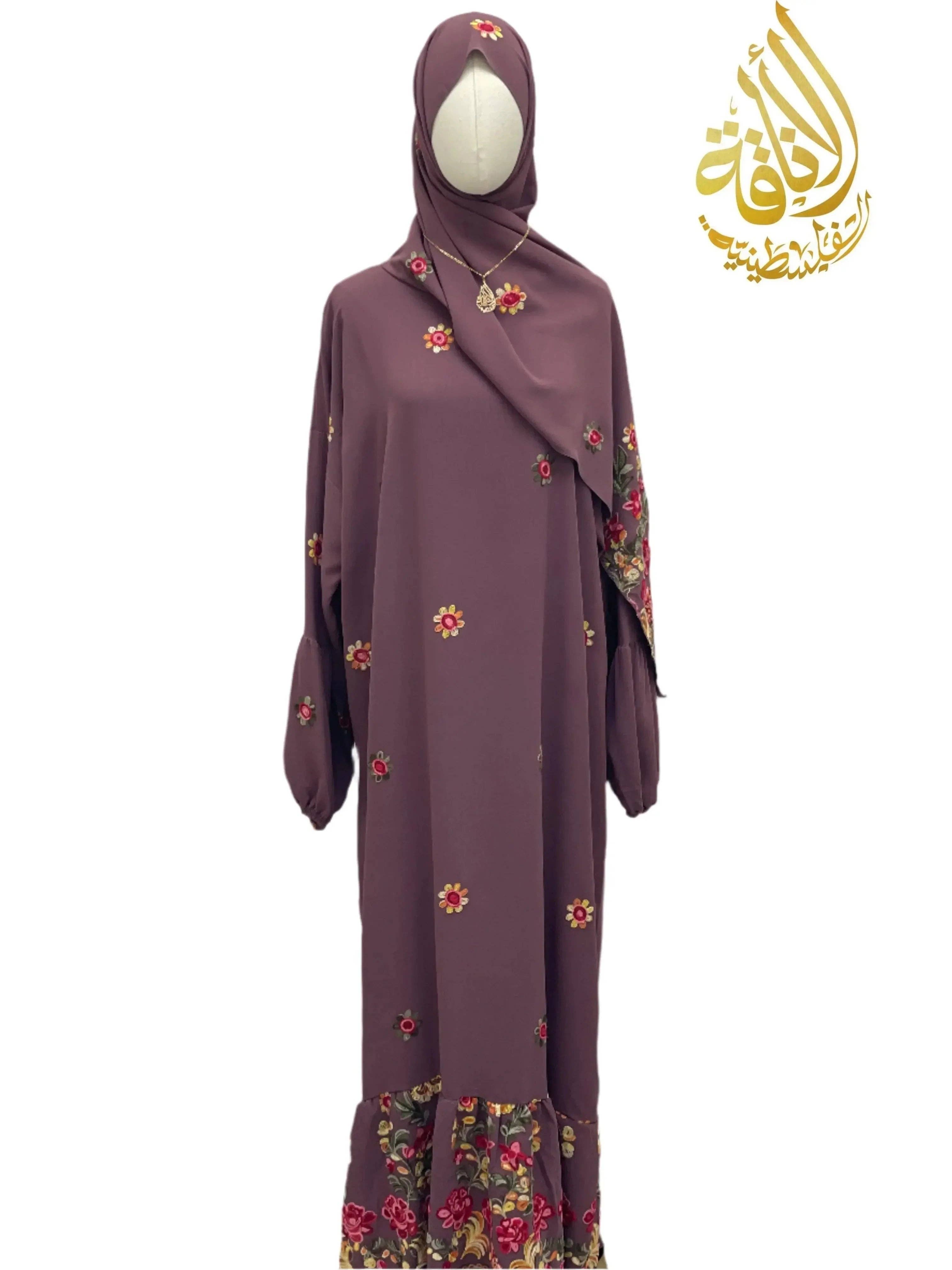 Palestinian Elegance - Wholesale Kaftan - Women's - Prayer Dress with Attached Hijab - Modesty & Comfort1