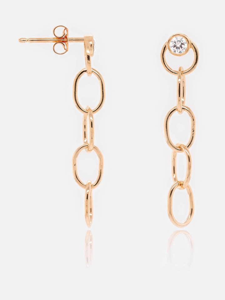 Brincos Corrente Vermeil 18K por atacado de REDCHERRYBLVD