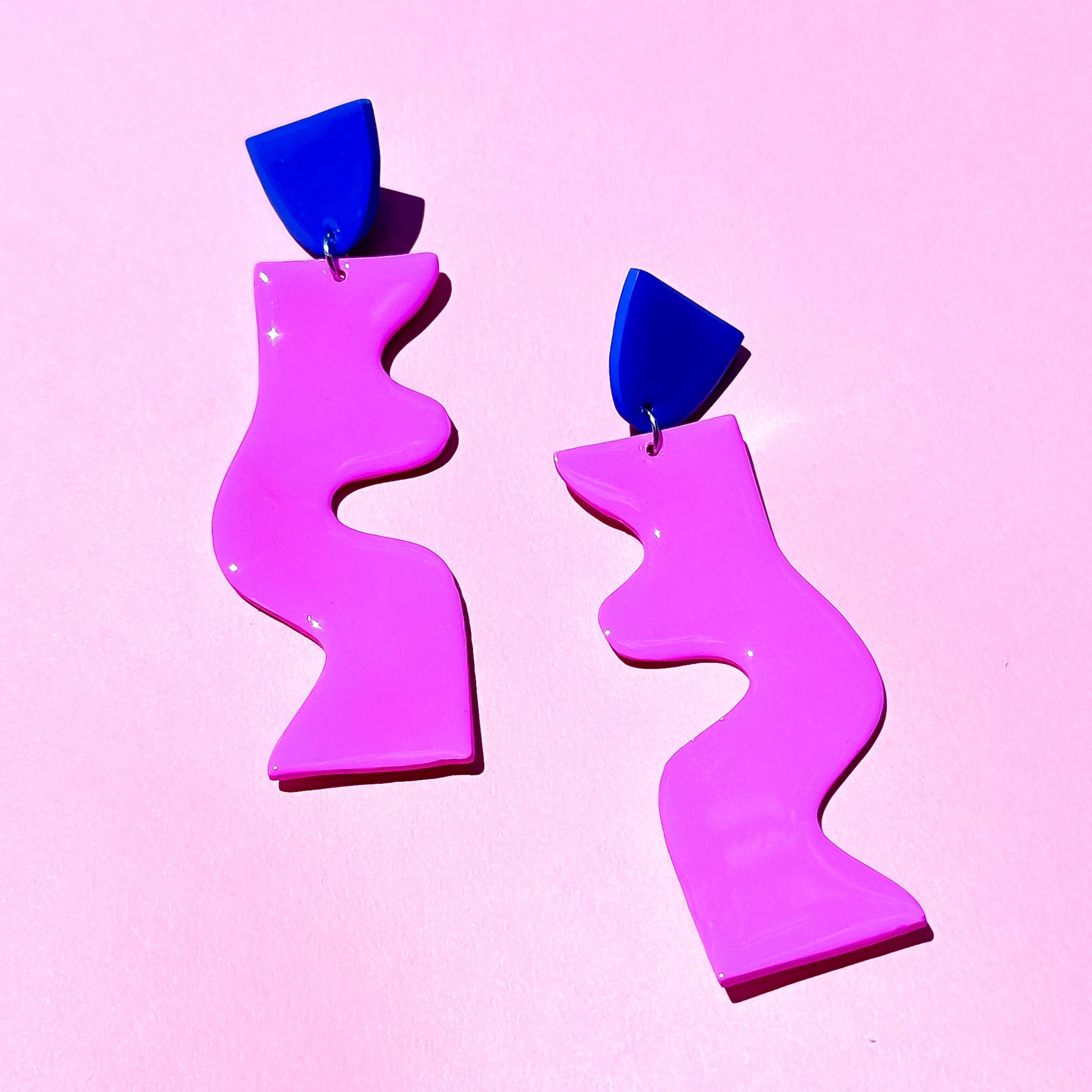 Night Moves Atelier - Vendita all'ingrosso Orecchini pendenti - Orecchini pendenti a blocchi di colore in argilla polimerica2