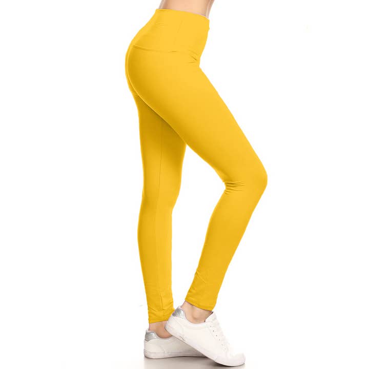 Leggings Depot - Wholesale Fashion Leggings - Women's - 5" Yoga Band Buttery Soft High Waist Leggings34