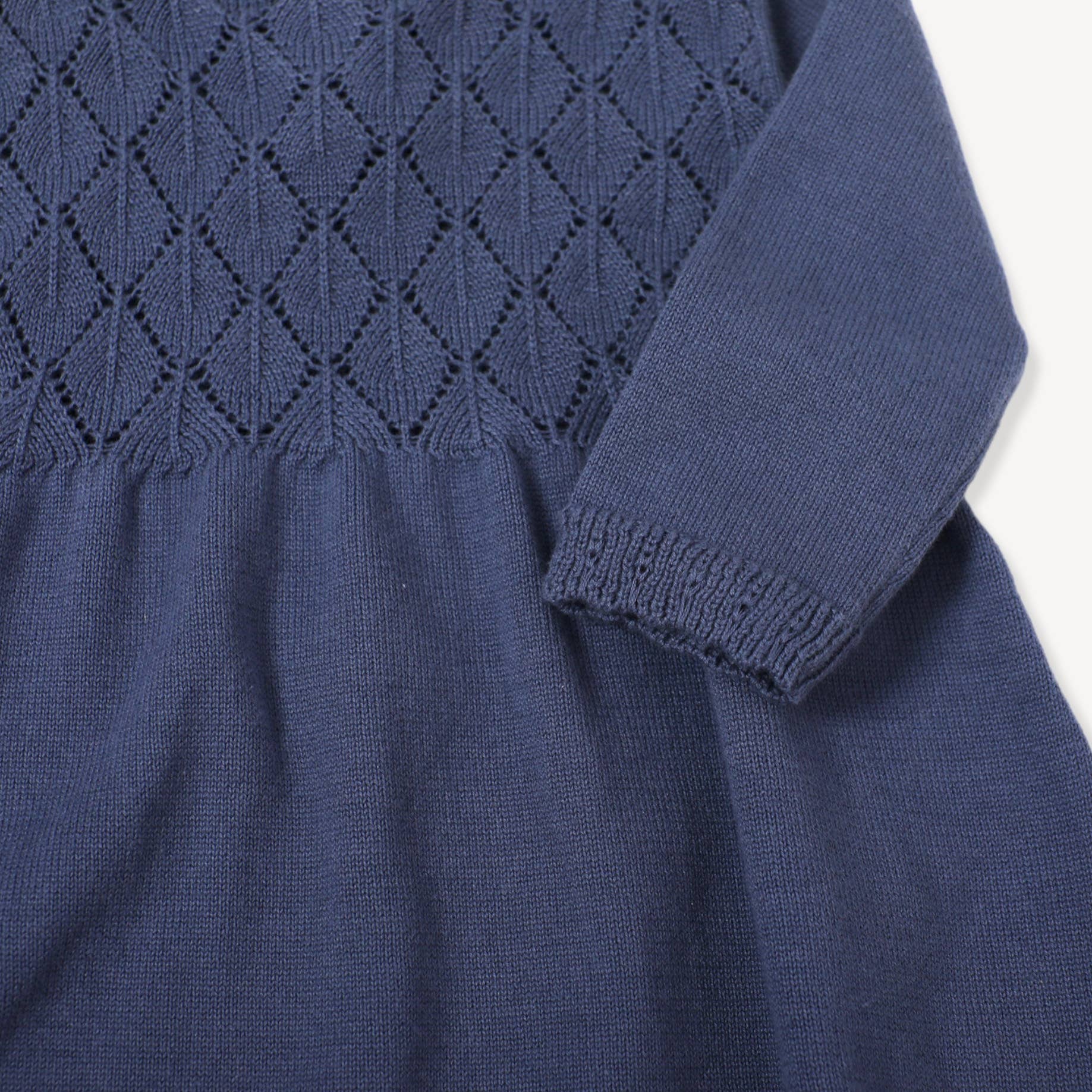 Viverano Organics - Wholesale Dress - Baby - Milan Pointelle Sweater Knit Baby dess (Organic Cotton)3