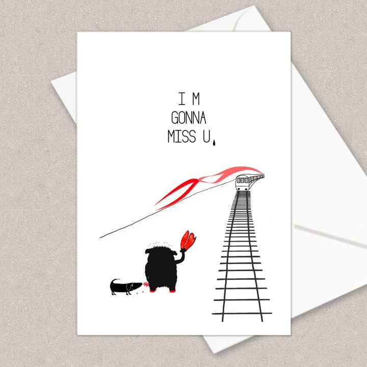 littl'pix - Wholesale Christmas Card - Greeting card, 'I'm gonna miss u'1