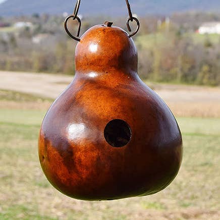 Cabin Birdhouse - Walnut for wholesale by Meadowbrooke Gourds