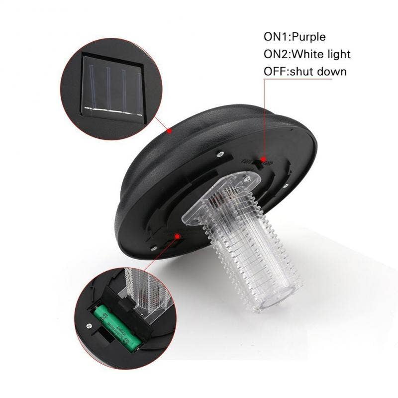 Infinite Basics - Wholesale Outdoor/Lawn Light - Solar LED Garden Light with Built-In Bug Zapper8