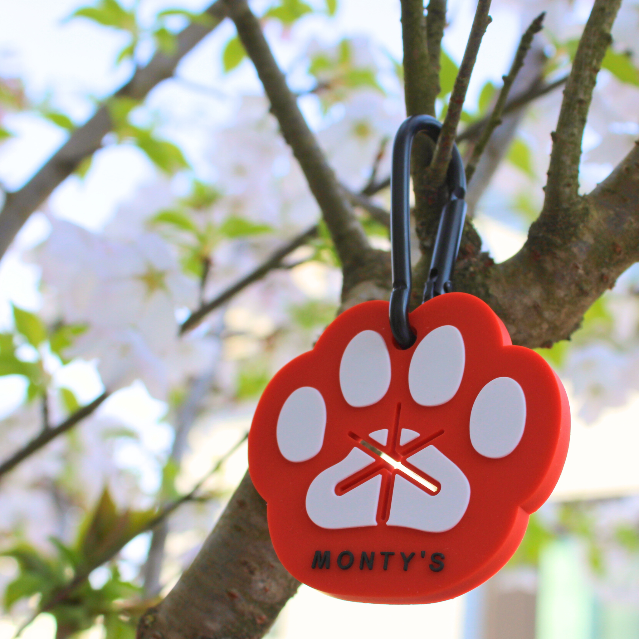 Monty's Bags - Wholesale Pet Poop Bag Dispenser - Silicone Used Poop Bag Handsfree Holder - Paw Print11