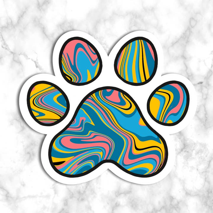 Paw Print Sticker, Paw Sticker, Friend Stickers for wholesale by GatikaChicShop