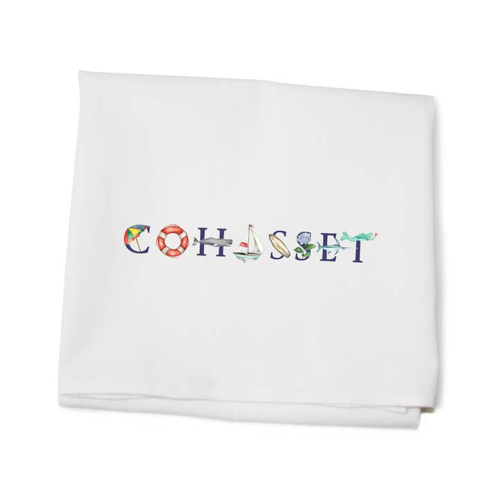 Tina Labadini Designs - Wholesale Tea Towel - Cohasset flour sack towel