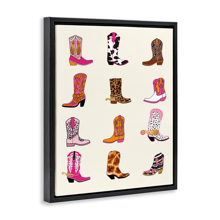 Stupell Industries - Wholesale Wall Sign - Bright Cowboy Boots & Spurs - Framed Wall Art19
