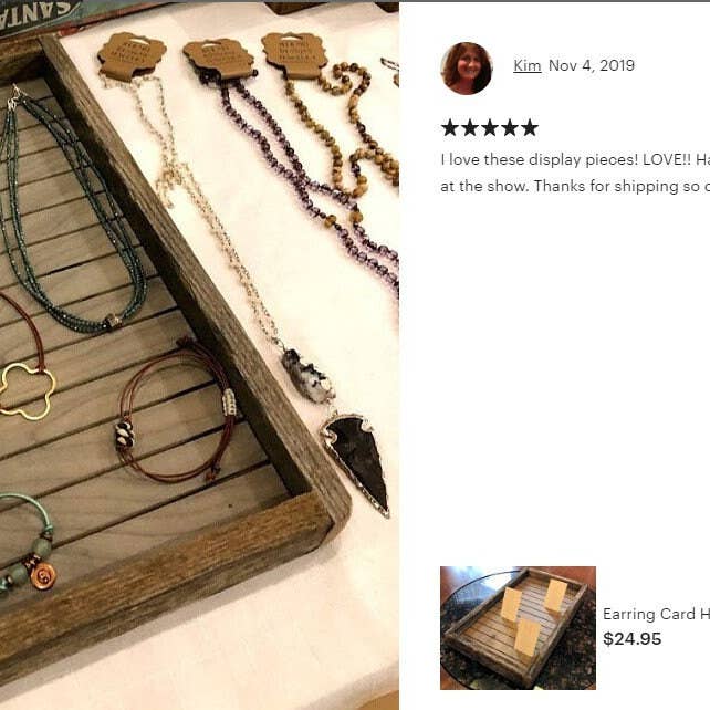 Gifted Shop Works, LLC - Wholesale Jewelry Stand & Display - Earring Card Holder Tray Stand Display For Shows2