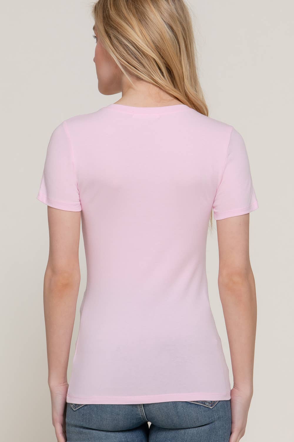 Active Basic | Active USA - Vente T-shirt – femme - Top en jersey de coton et élasthanne à manches courtes et col rond21