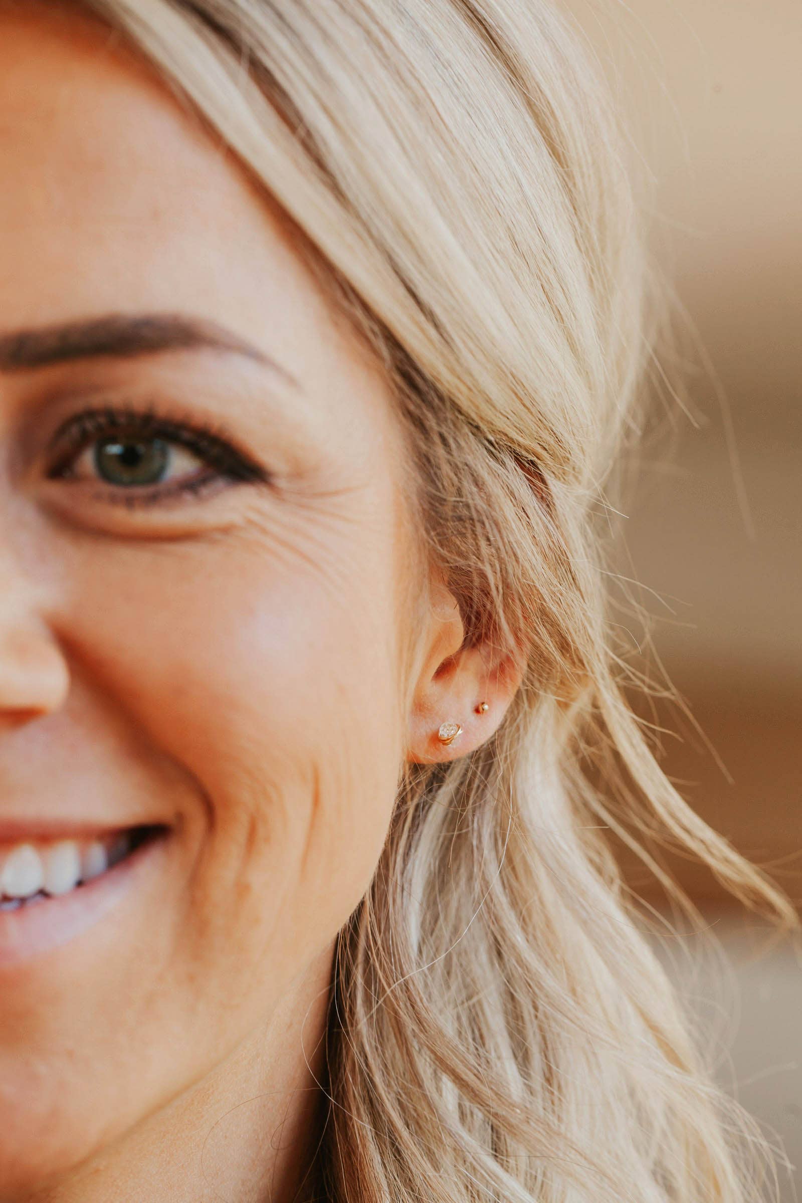 Hello Adorn - Wholesale Stud/Post Earrings - Herkimer Diamond Studs | 14kt Gold Fill + Sterling Silver1