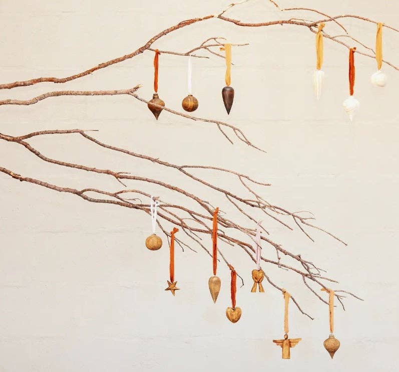 The African Home Goods - Vendita all'ingrosso Set di decorazioni  - Ornamenti tradizionali in legno intagliato, decorazioni o decorazioni festive, naturali7