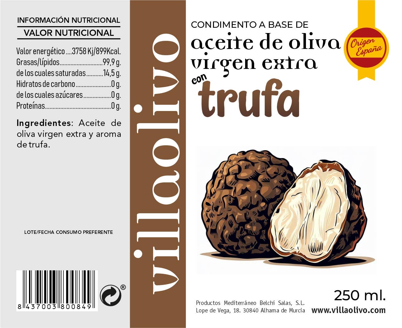 VillaOlivo - Vendita all'ingrosso Olio d'oliva - Villaolivo - Olio d'Oliva Aromatizzato al Tartufo3