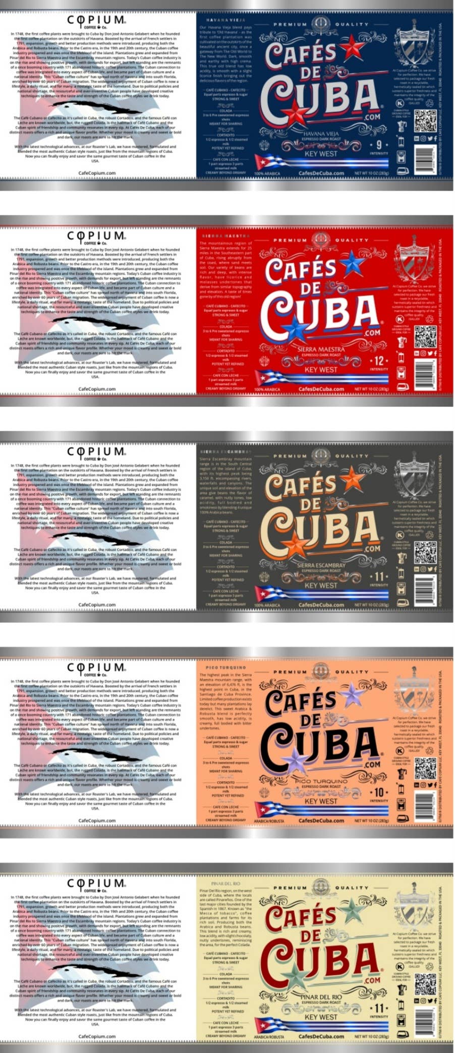CafésDeCuba.com® - Venta al por mayor Café molido - ESPECIAL - CAFÉ 100% ARÁBICA/ROBUSTA - INTENSIDAD 13.13