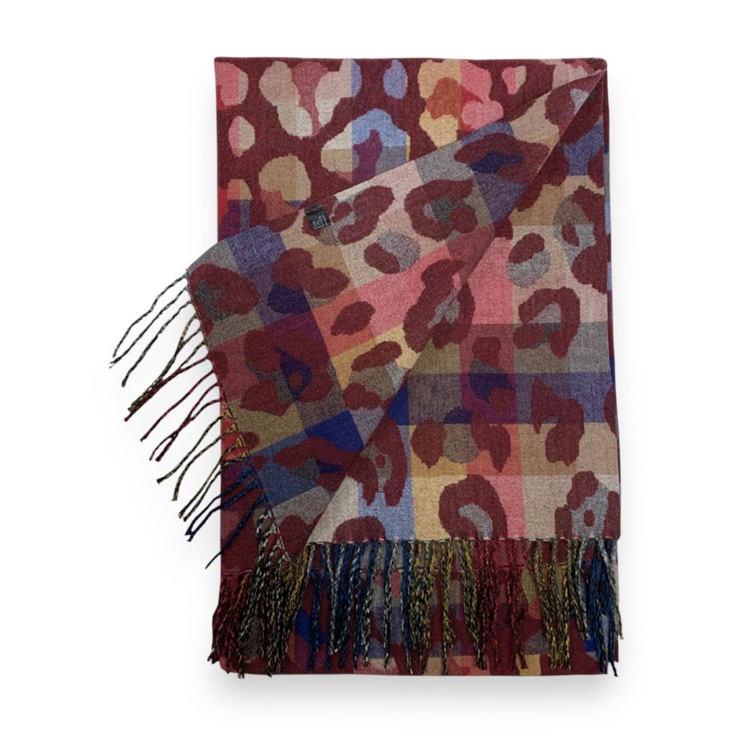 Lili Scarves (US Duty Free) - Wholesale Sjaal - Dames - Regenboog Luipaardprint Kasjmiermix Wintersjaal10