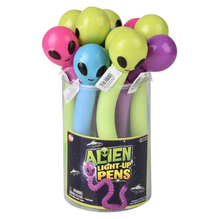 La Luna Bella - Toys – Großhandel Klassisches Spielzeug – Kinder – 8,5" Pop Tube Alien Stift 12er-Pack - LLB Toys