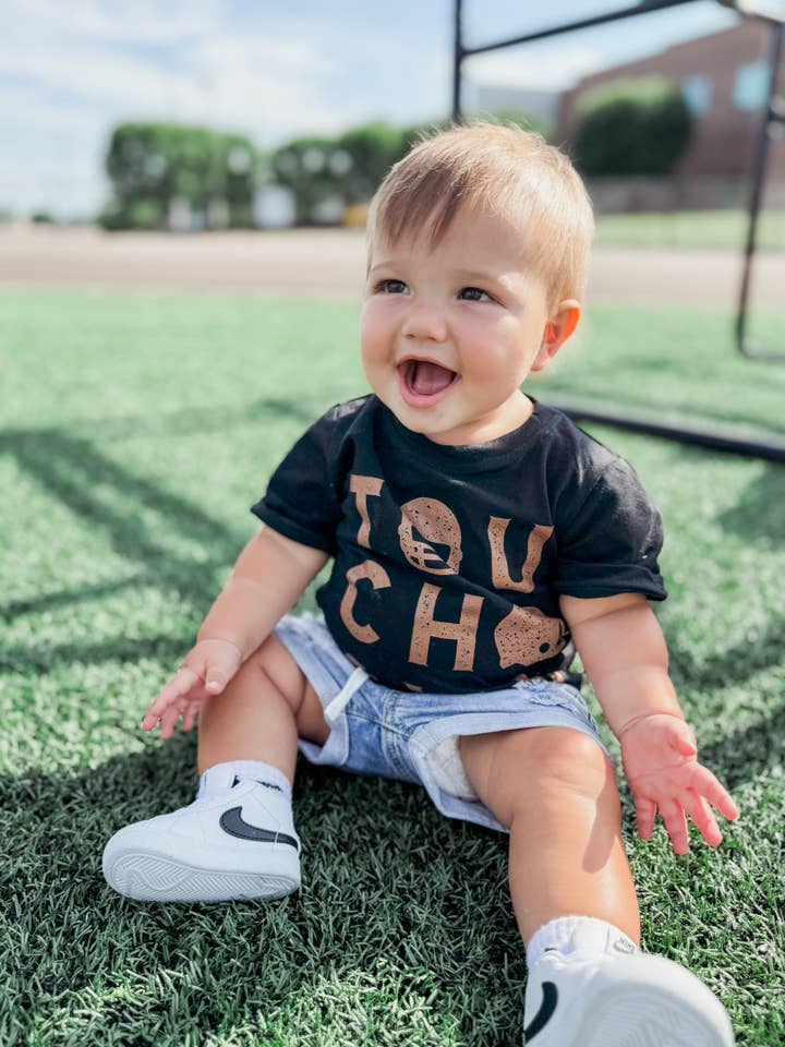 ICONIC Touchdown | Black Tee for wholesale by Tiny Trends Co