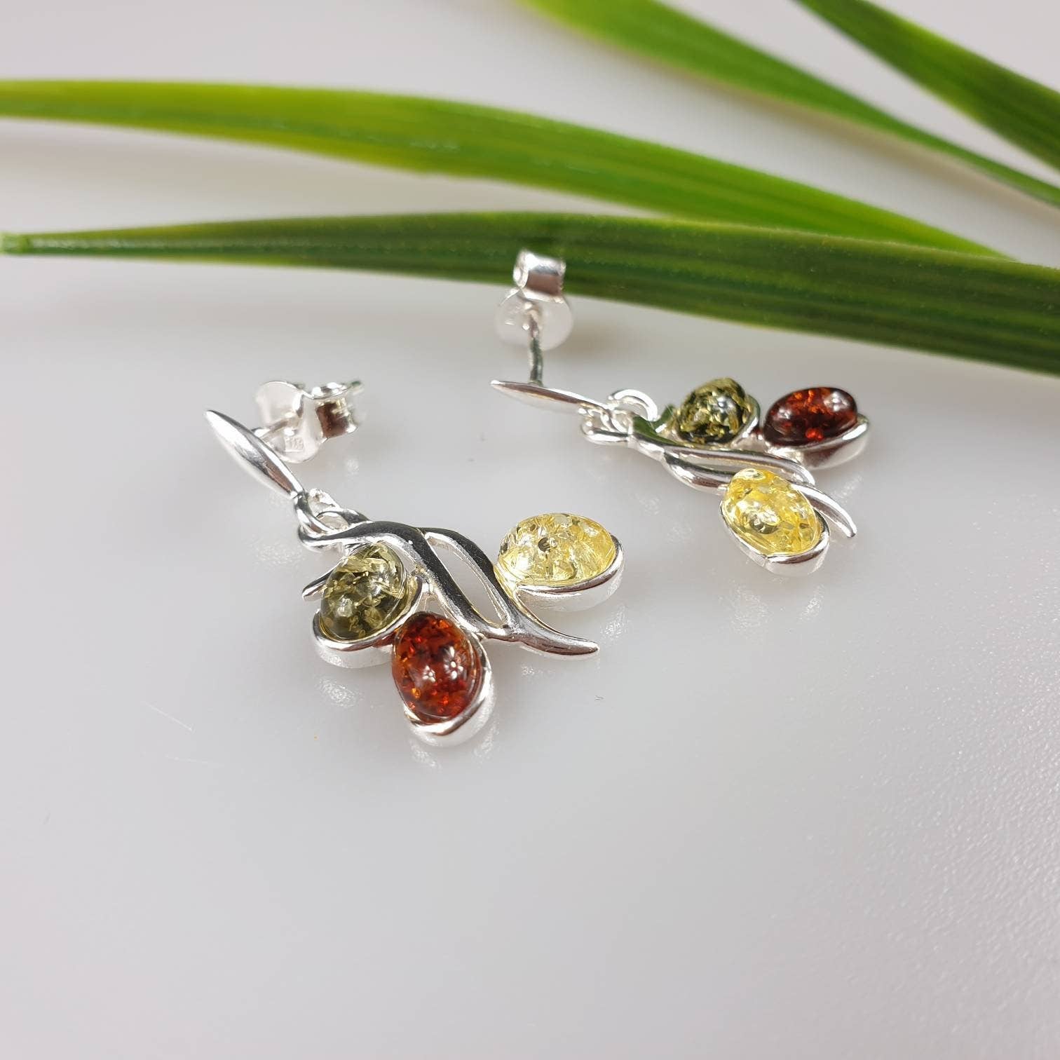 AmberLithuania - Wholesale Dangle Earrings - Amber earring. Silver earrings. Small elegant Amber1