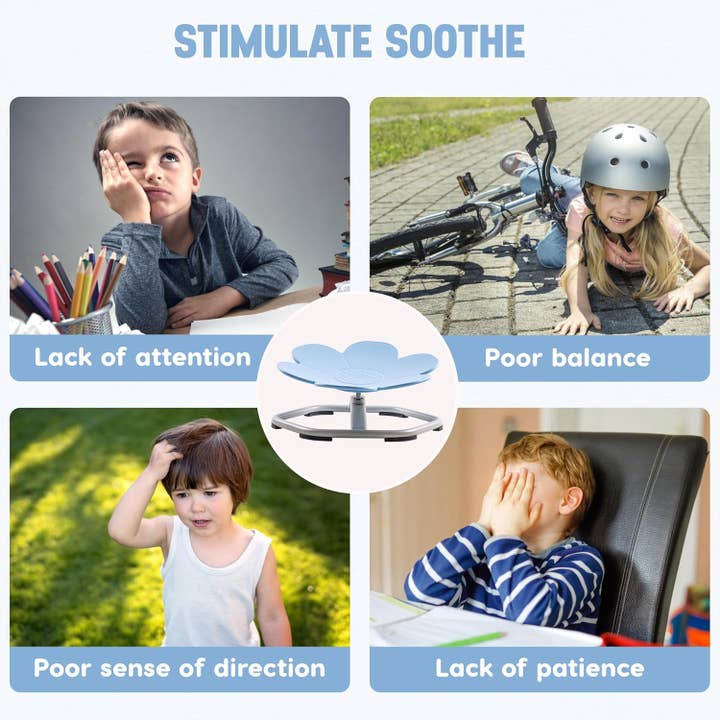 Robud & Mewoofun Official Store – wholesale Stol - Barn – ROBUD Barn Sensorisk Snurrstol Träning Kroppskoordination8