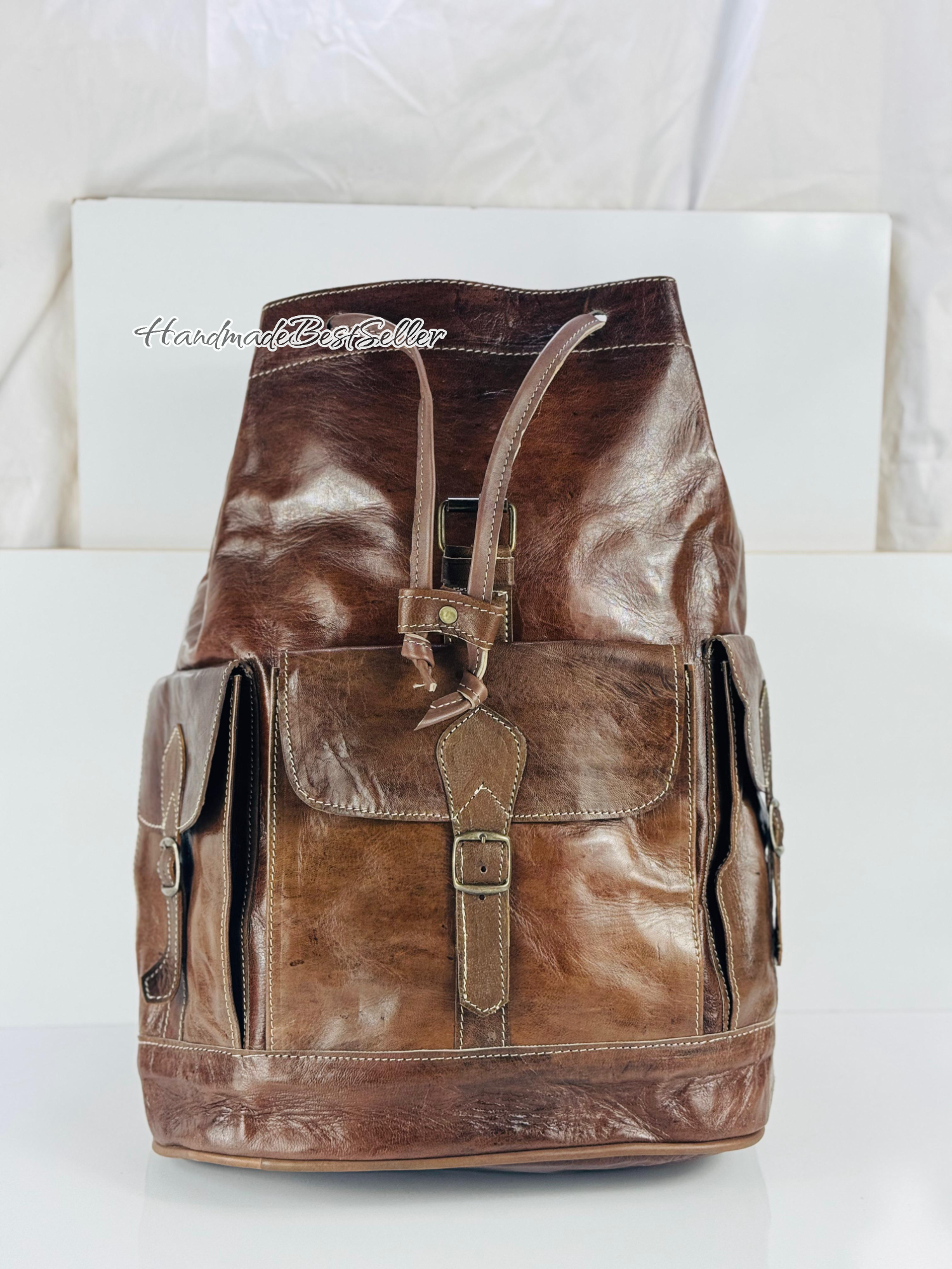 HandmadeBestSeller – wholesale Backpack – Unisex – Handmade Leather Backpack – Multi-Pocket Travel Bag1