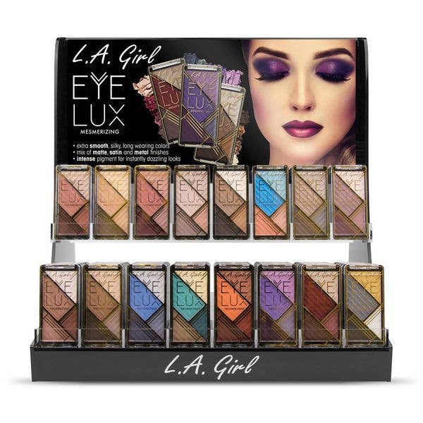 LA Girl Eye Lux Eyeshadow, 16 Color, 192 EA/Display for wholesale by KT Supply
