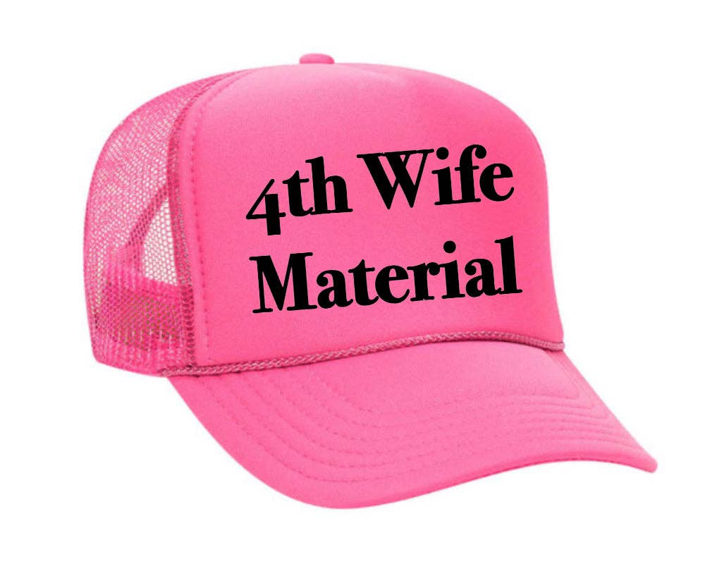 Inappropriate Trucker Hats - Venta al por mayor Gorra trucker - Mujer - Gorra de camionero 4th Wife Material14