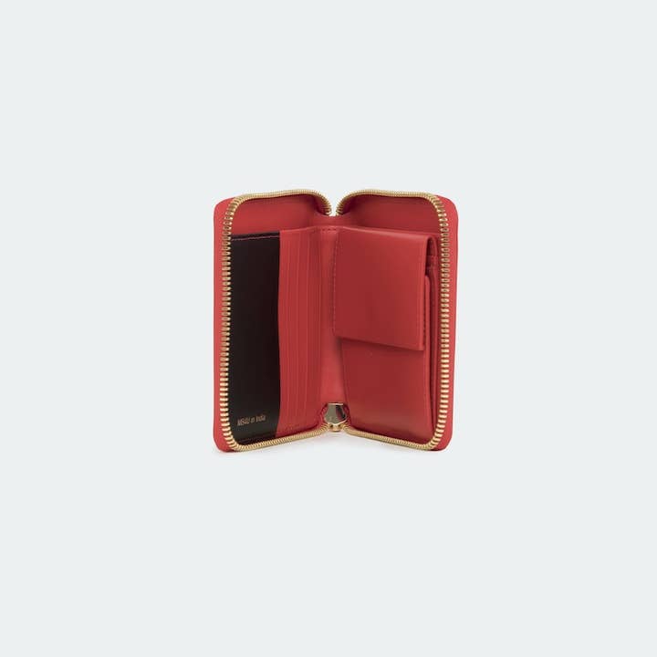 M84U - Wholesale Wallet - Women's - Square Wallet DeLuxe Orange-Red