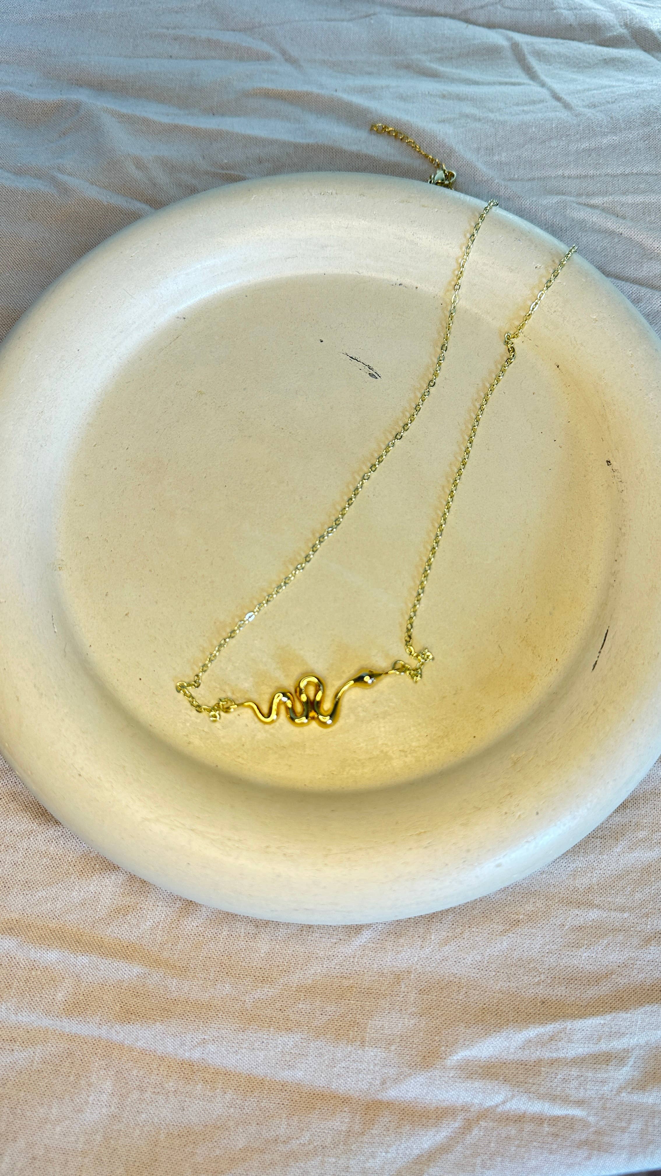 Ombra & Luce - Wholesale Hat Accessory - Women's - Dainty hat chain 24k gold plated with snake charm, desert4