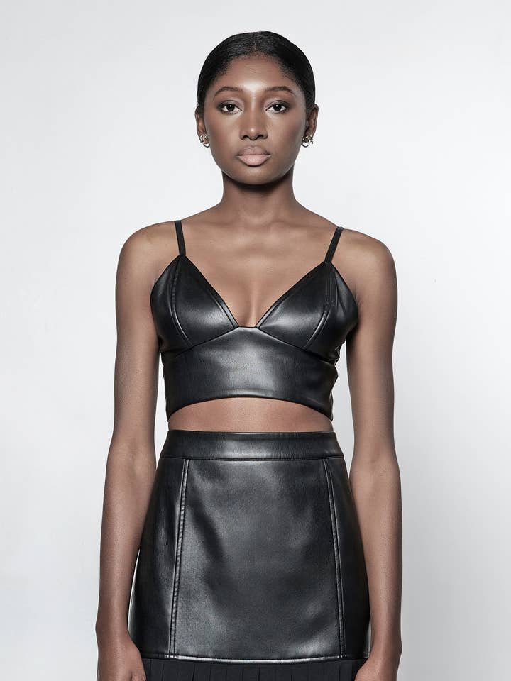The Leather Bralette for wholesale by Article X
