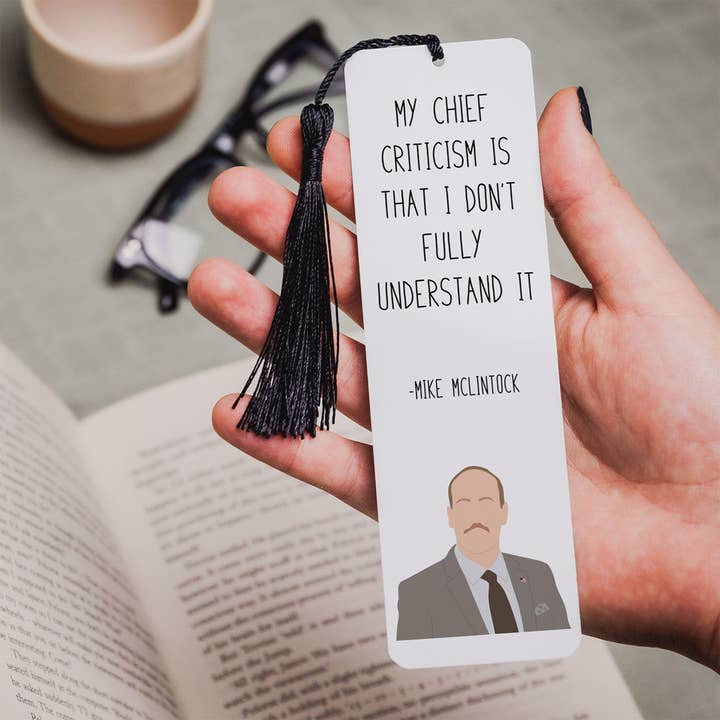 Mike McLintock " Chief Criticism" Bookmark | Veep for wholesale by Callisto Design House