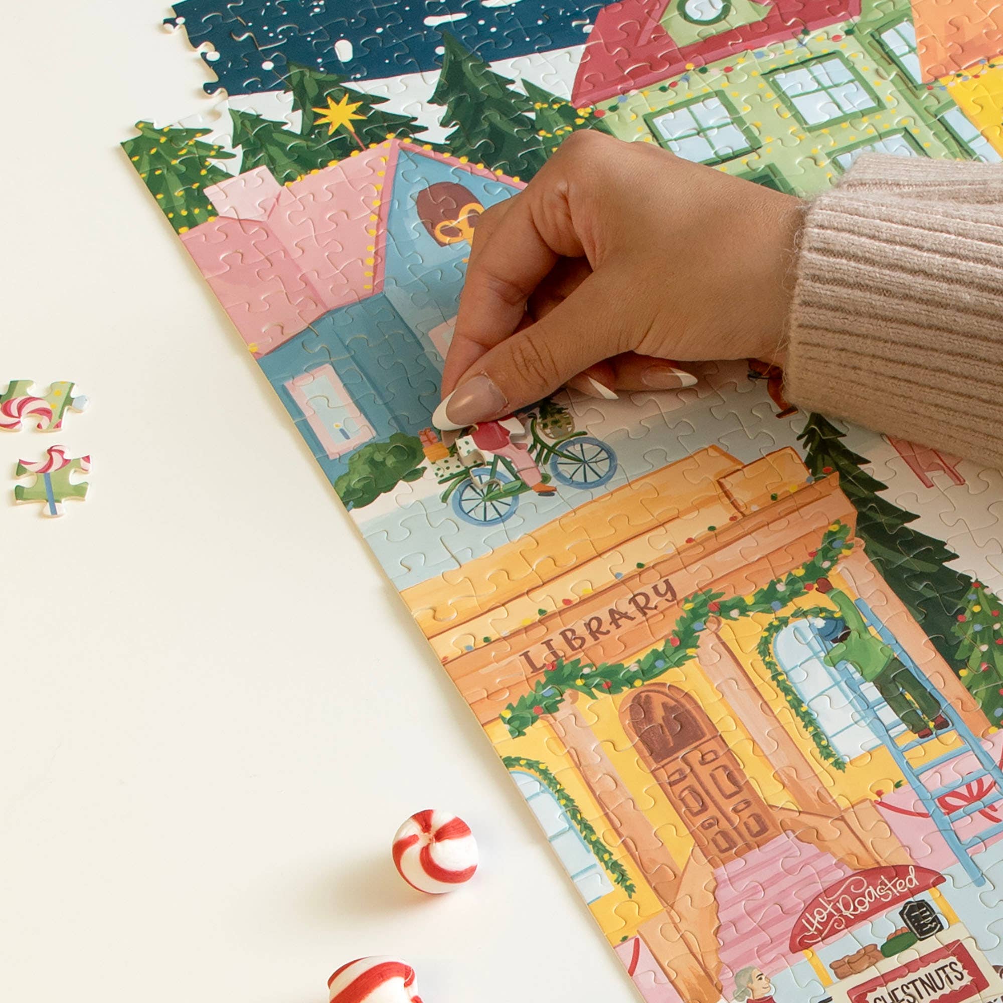 1canoe2 | One Canoe Two Paper Co. - Wholesale Puzzle - Adult - Christmas Village - 1000 Piece Holiday Jigsaw Puzzle6