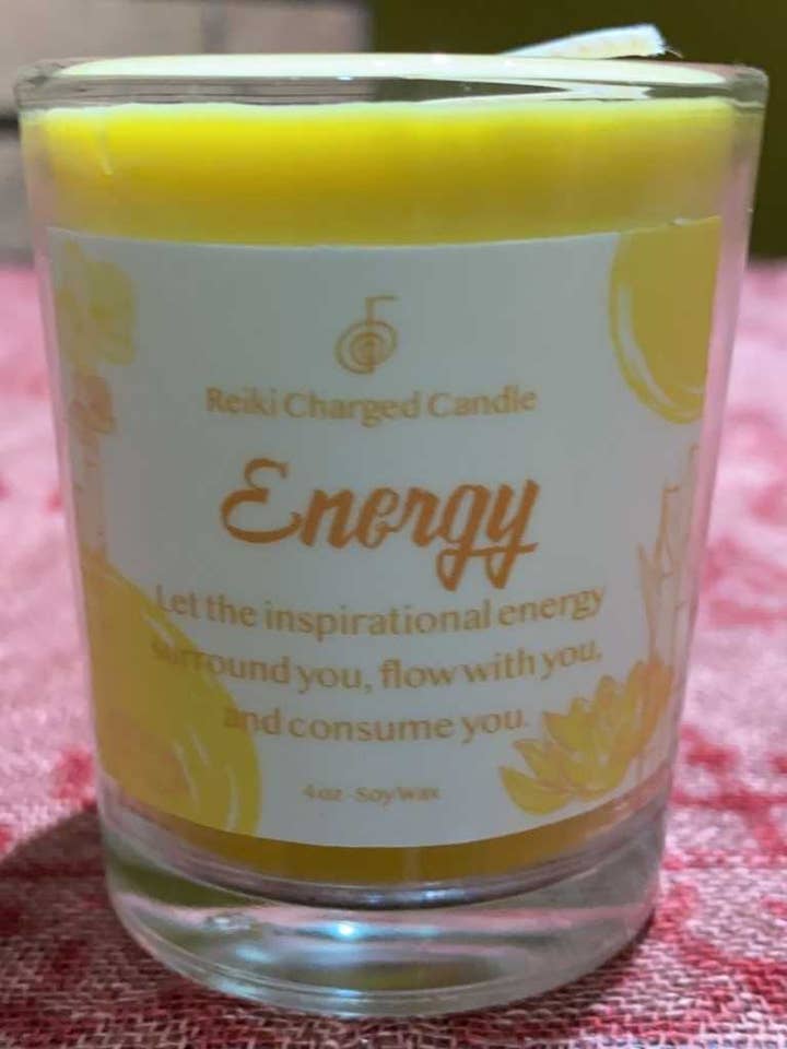 Vela energética de soja cargada con reiki para venta al por mayor de Katmandu Trading Co.