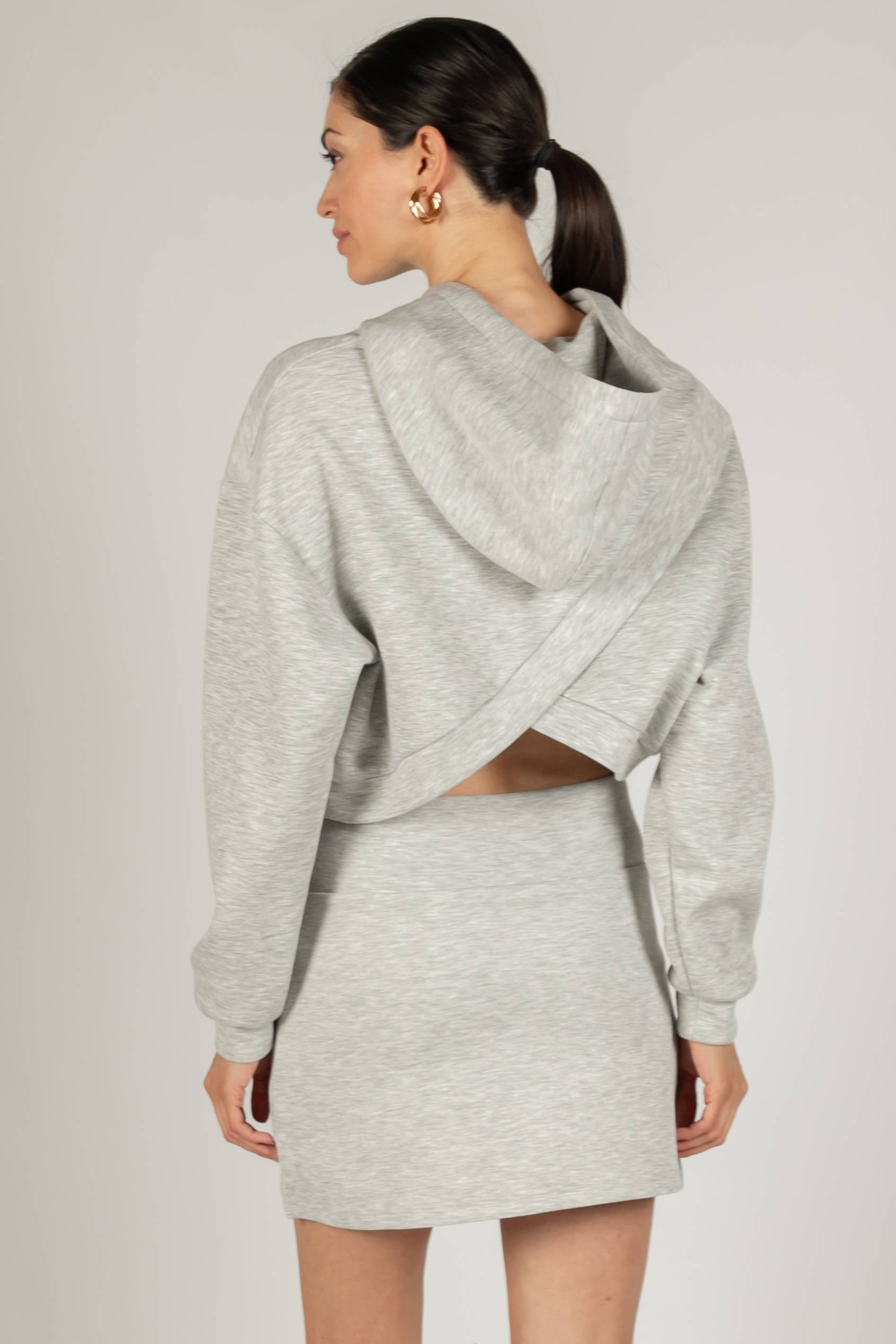 P. CILL - Wholesale Hoodie - Women's - P. CILL Butter Modal Cropped Hoodie Top7