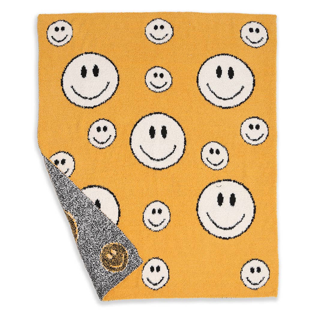 Fashion City - Wholesale Bedding Blanket - Kids & Baby - Happy Face Print Kids Luxury Soft Throw Blanket1