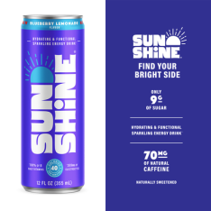 Sunshine Beverages - Wholesale Sports/Energy Drink - Sunshine Good Energy Drink - Blueberry Lemonade (6-4 pks - 12