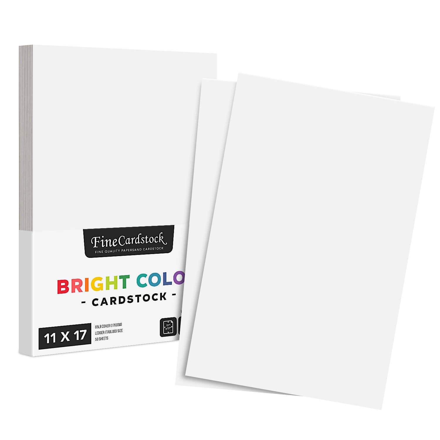 Fine Cardstock – wholesale Hantverkstillbehör – Ljus färg Cardstock papper - 65 lb täcka (176 GSM) - 50 Antal80