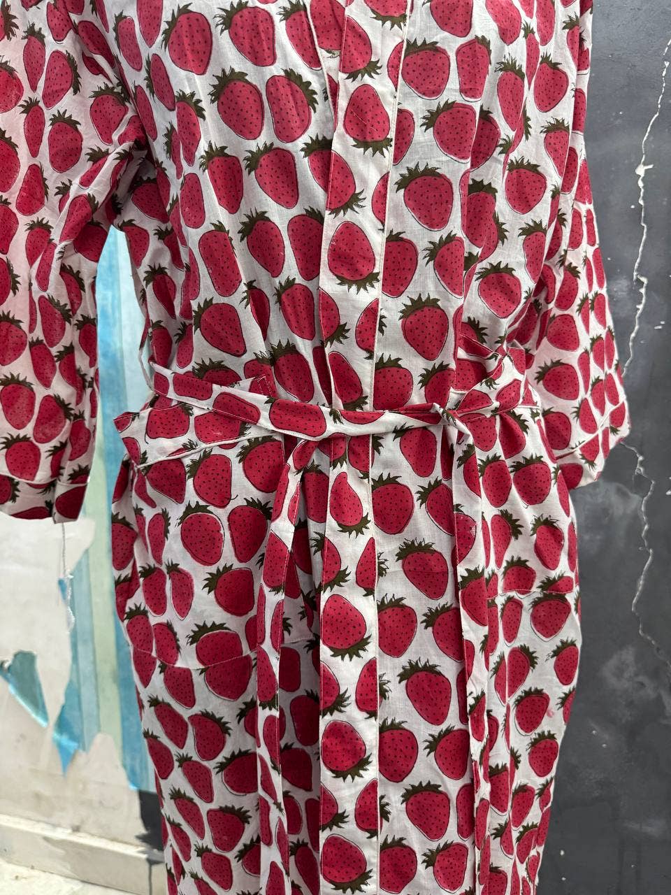 bhavnas boutique – wholesale Robe – Women's – Cotton Vintage Woman's Block Print Kimono Nomad Bloom Robes 2