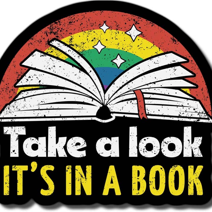 Lyrical River Designs - Wholesale Sticker - Take a Look It's in a Book Reading Rainbow Retro Waterproof