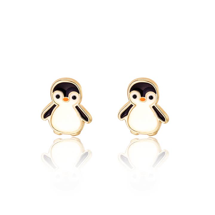 Girl Nation | Kids Jewelry | Easter Gifts - Wholesale Earrings - Kids - Personable Penguin Cutie Stud Earrings
4