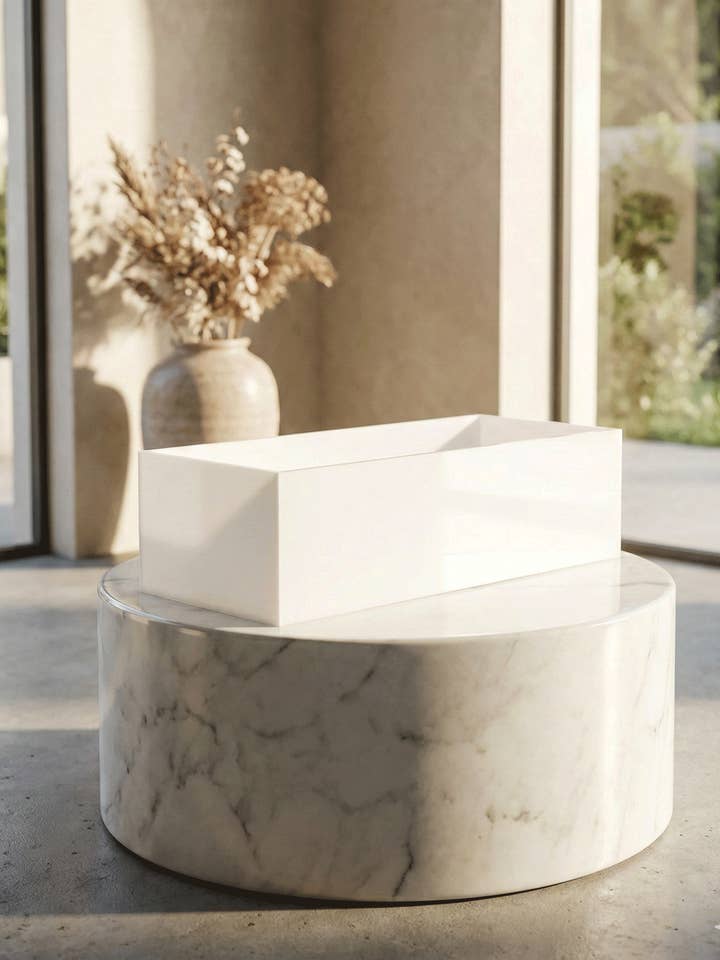 White Acrylic 5-Sided Box for wholesale by Laser Art