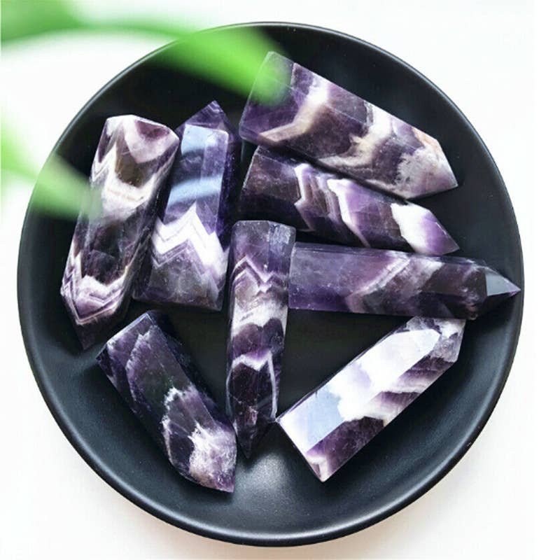 Gemcohub - Wholesale Spirituele steen/kristal - Natuurlijke Droom Amethist Kristal Kolom Ornamenten4