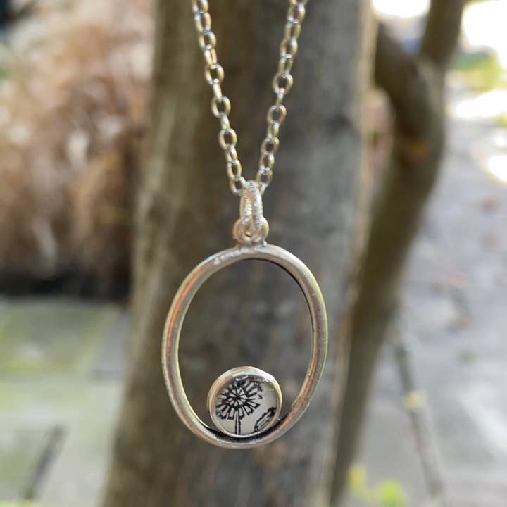 joeyfivecents - Wholesale Pendant/Charm Necklace - Modern minimalist necklace- vintage b&w botanicals, nature4