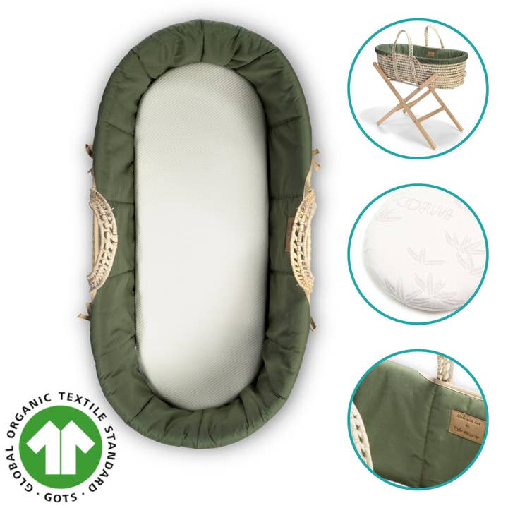 Clair De Lune – wholesale Bassinet – Baby – Organic Palm Moses Basket19