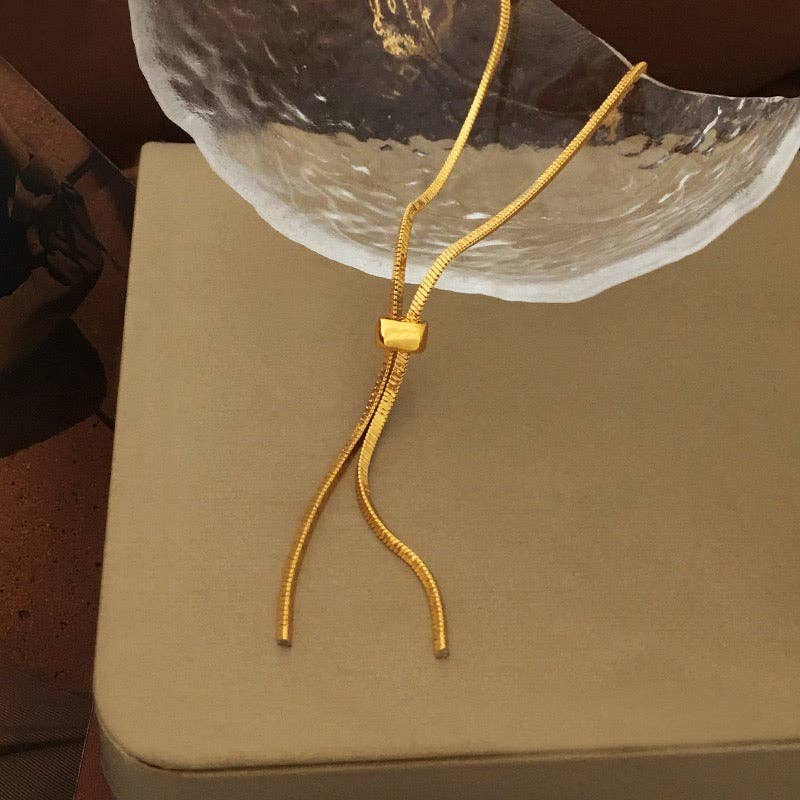 LanLivia – Colar de elos e correntes por atacado – Colar Minimalista com Corrente de Osso em Triângulo e Fecho Deslizante3
